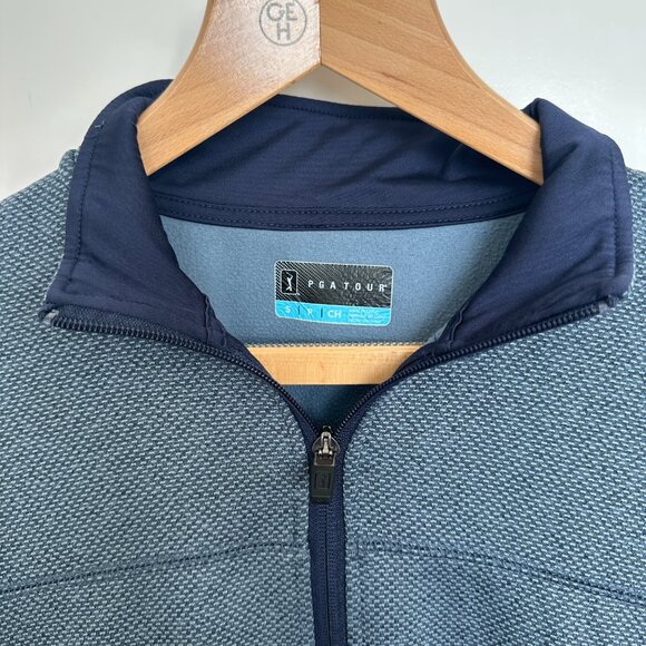PGA Tour Men's Small Slate Quarter Zip - Picture 2 of 4